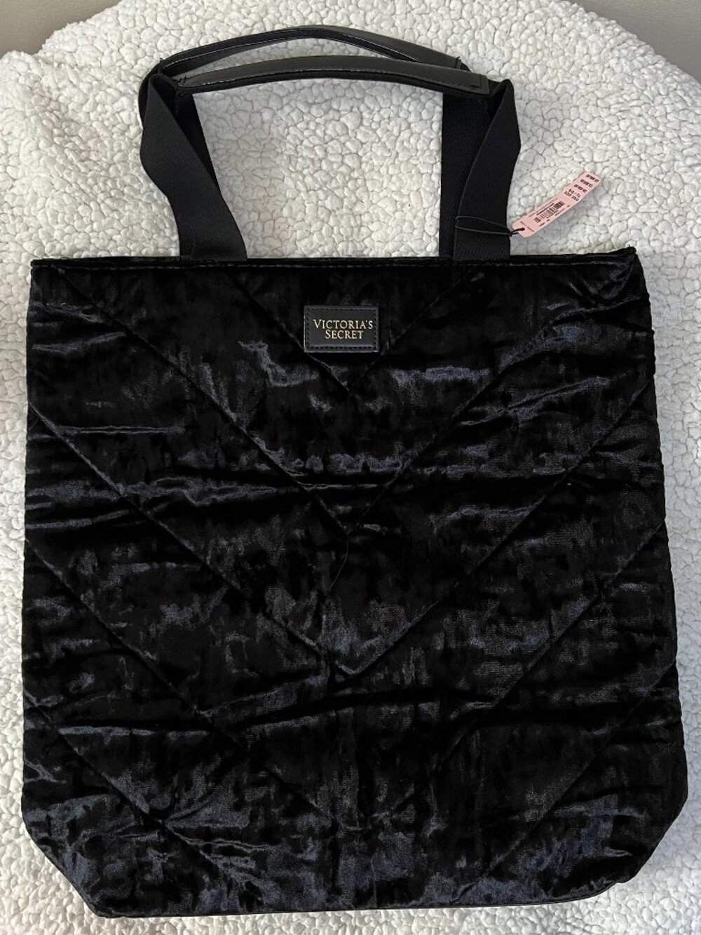 Victoria’s Secret Large Velvet Tote Bag, Black New NWT - Picture 7 of 10